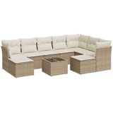  10-dijelni set vrtnih sofa s jastucima bež od poliratana | shoptok.hr