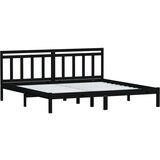  Posteljni okvir črn iz borovine 200x200 cm, (20644093) | Shoptok.si