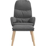  Stol za sproščanje s stolčkom svetlo sivo blago, (20821702) | Shoptok.si
