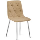 Libra stolica - smeđa tkanina / kromirane noge x 1 | shoptok.hr