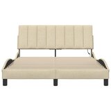  Okvir za krevet bez madraca Hanko krem 140 x 190 cm od tkanine | shoptok.hr