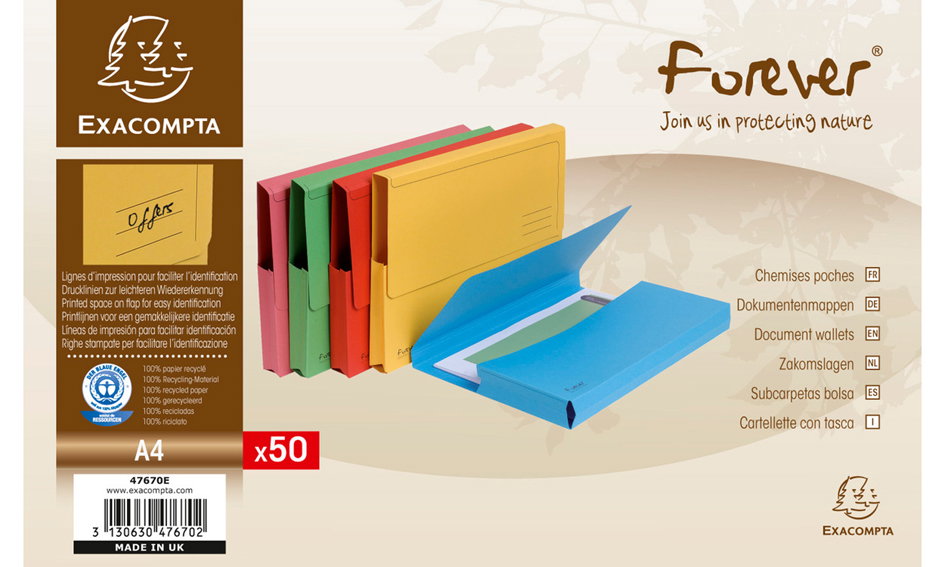 torba za dokumente FOREVER, DIN A4, rumena, (22135743)