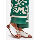 Boto Flat Elegant Sandals With Decoration White Iseliria | ePonuda.com