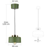  Visilica na kablu IGNIA 1xE27/60W/230V zelena/zlatna | Eponuda.com