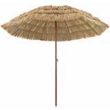 vidaXL Plažni dežnik Rjava Ø 265 x 267 cm Jeklo | Shoptok.si