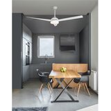 Nova Luce Mat bijela metalna LED stropna svjetiljka sa staklenim sjenilom Flow &amp;ndash; Slike
