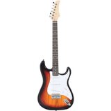vidaXL Električna gitara za početnike s torbom smeđe-bijele 4/4 39 | shoptok.hr
