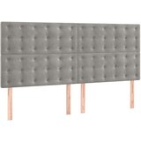  Posteljni okvir z vzglavjem svetlo siv 160x200 cm žamet, (20788368) | Shoptok.si