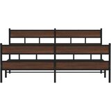 Metalni okvir kreveta bez madraca smeđa boja hrasta 183x213 cm | shoptok.hr