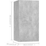  6-dijelni set TV ormarića siva boja betona konstruirano drvo | shoptok.hr
