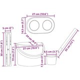  Set kofa za saunu 4 pcs Crna 8.5 x 8 x 4.5 cm Aluminij | shoptok.hr