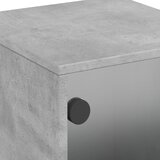  Noćni ormarići staklena vrata 2 kom boja betona 35x37x50 cm | shoptok.hr