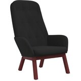  Stolica za opuštanje s tabureom crna baršunasta | Shoptok.si