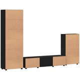  Set TV komoda FLORIN 3 kom. Crna Konstruirano drvo | shoptok.hr