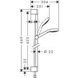 Hansgrohe klizna šipka Croma select E vario 0.65m | ePonuda.com