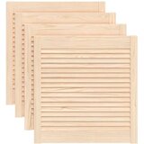  Vrata za omarico z letvicami 4 kosi 61,5x59,4 cm trdna borovina, (21413189) | Shoptok.si