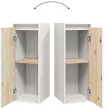  Zidni ormarići 2 kom bijeli 30 x 30 x 80 cm od masivne borovine | shoptok.hr