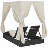  Dvostruka ležaljka Topla bijela 205 x 129 x 200 cm poliratan | shoptok.hr
