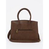 Shelvt Brown handbag with a decorative buckle in gold | shoptok.hr