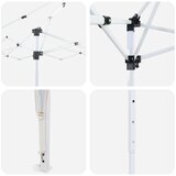  Rastezljivi šator za svadbe - šator za zabave Bež 195 x 195 x 245 cm - Bež Bez bočnog zida | shoptok.hr