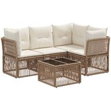 vidaXL Vrtna sedežna garnitura 5 pcs Bež poli ratan, (5000271338) | Shoptok.si