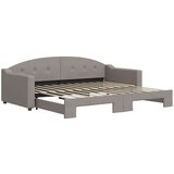 Dnevni krevet na razvlačenje smeđesivi 90 x 200 cm od tkanine | shoptok.hr