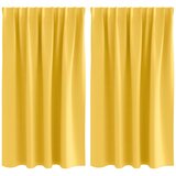  Zavjese za blackout s prstenovima 2 pcs Žuta 140 x 140 cm | shoptok.hr