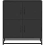  Komoda crna 68x35x76 cm konstruirano drvo | shoptok.hr