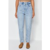Trendyol blue Double Button High Waist Mom Jeans | ePonuda.com