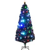  Osvijetljeno božićno drvce sa stalkom i LED 210 cm optička vlakna | shoptok.hr