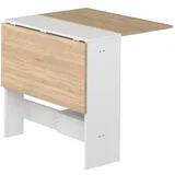 Raztegljiva jedilna miza z mizno ploščo v hrastovem dekorju 76x28 cm Papillon –