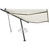Tenda Ročna zložljiva tenda z LED lučkami 500x350 cm krem Cene