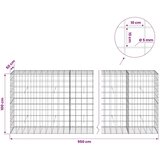  Gabion s žicom debljine 5 mm i mrežom 10x10 cm 950x50x100 cm - 50 cm 100 cm 950 cm | shoptok.hr