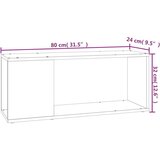 TV omarica črna 80x24x32 cm iverna plošča, (20620548) | Shoptok.si
