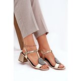 S. BARSKI Leather Heeled Sandals With Decoration D&A | Shoptok.si