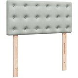 Box spring krevet s madracem svjetlosivi 90x190 cm baršunasti | shoptok.hr