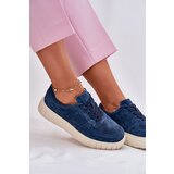 EVENTO Suede Women's Platform Sneakers Navy Rilwena | Shoptok.si