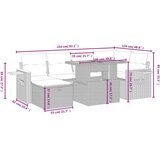  7-dijelni set vrtnih sofa od poliratana s jastucima crni | shoptok.hr