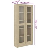  Vitrina sonoma hrast 82,5x30,5x185,5 cm iverna plošča | Shoptok.si