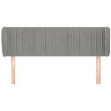  Uzglavlje s ušima svjetlosivo 147x23x78/88 cm baršunasto | shoptok.hr