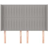 Uzglavlje s ušima svjetlosivo 147x16x118/128 cm od tkanine | shoptok.hr
