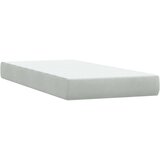 Box Spring krevet s madracem svijetlo sivi 80x210 cm baršun | shoptok.hr