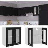 vidaXL Viseći stakleni ormarić crni 60 x 31 x 60 cm od iverice Cijene
