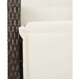  7-dijelni vrtni bistro set od poliratana s jastucima smeđi | shoptok.hr