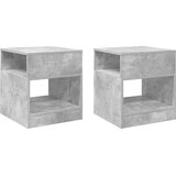  Stranska miza 2 pcs Betonsko siva 40,5 x 40 x 45 cm, (5000201672) | Shoptok.si