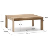 Kave Home Vrtna klubska mizica iz masivne akacije 82,5x82,5 cm Ambra &amp;ndash; Slike