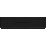 vidaXL TV omarica z LED lučmi črna hrast 193,5x41x50 cm | Shoptok.si