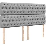vidaXL okvir kreveta s madracima svijetlosivi 200x200cm od tkanine | shoptok.hr