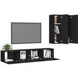  4-dijelni set TV ormarića od iverice crni | shoptok.hr
