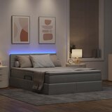  LED krevet za pohranu s madracem Svjetlosiva 140 x 190 cm | Eponuda.com